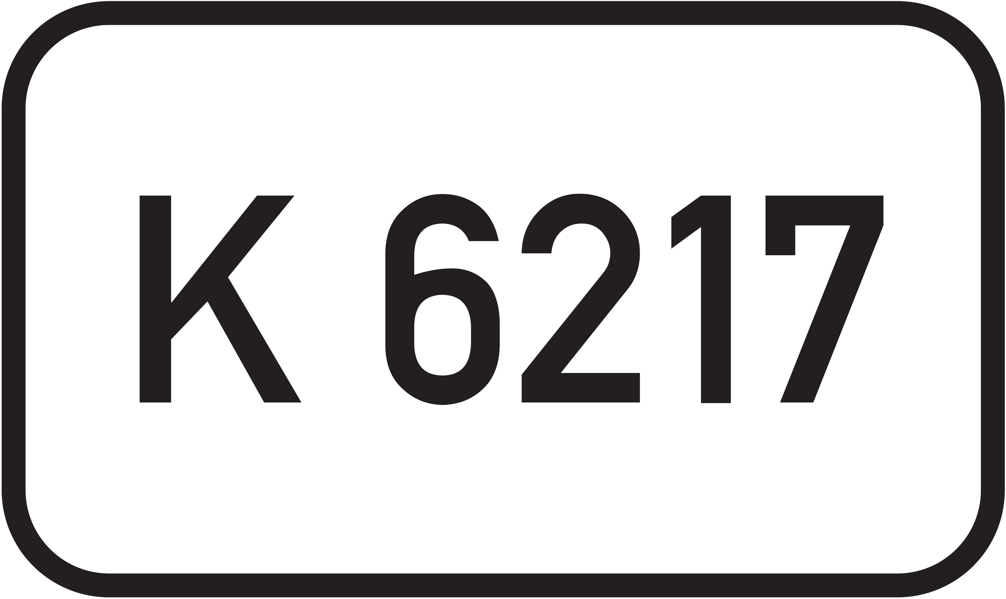 Straßenschild Kreisstraße K 6217