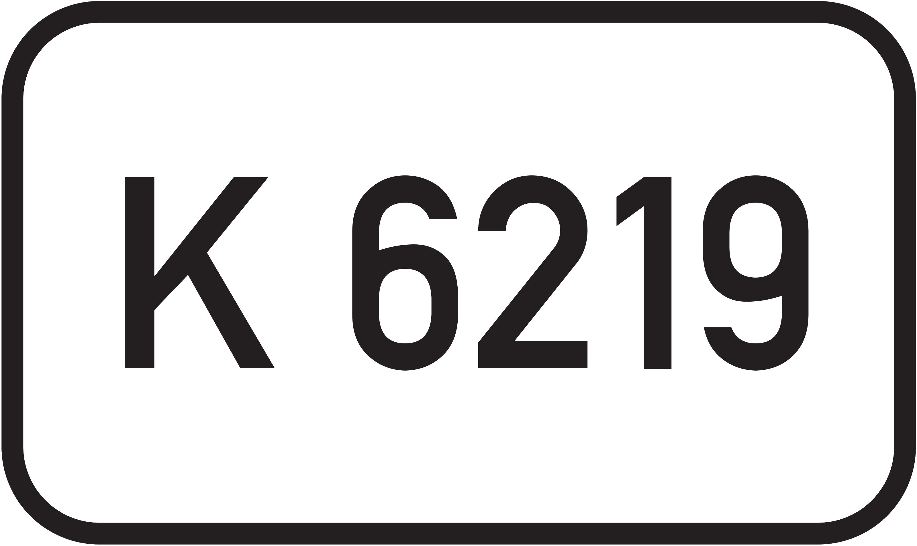 Straßenschild Kreisstraße K 6219