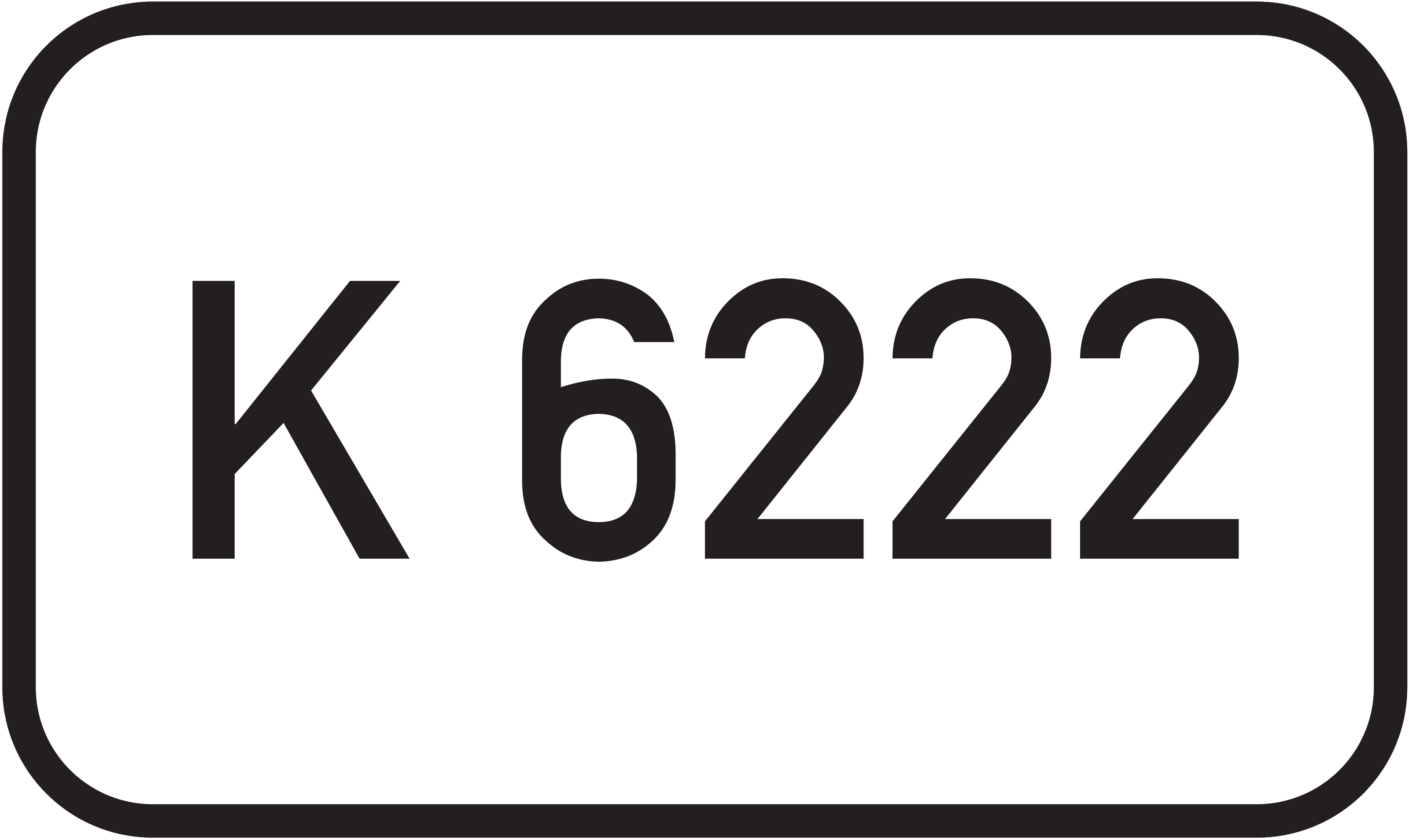 Straßenschild Kreisstraße K 6222