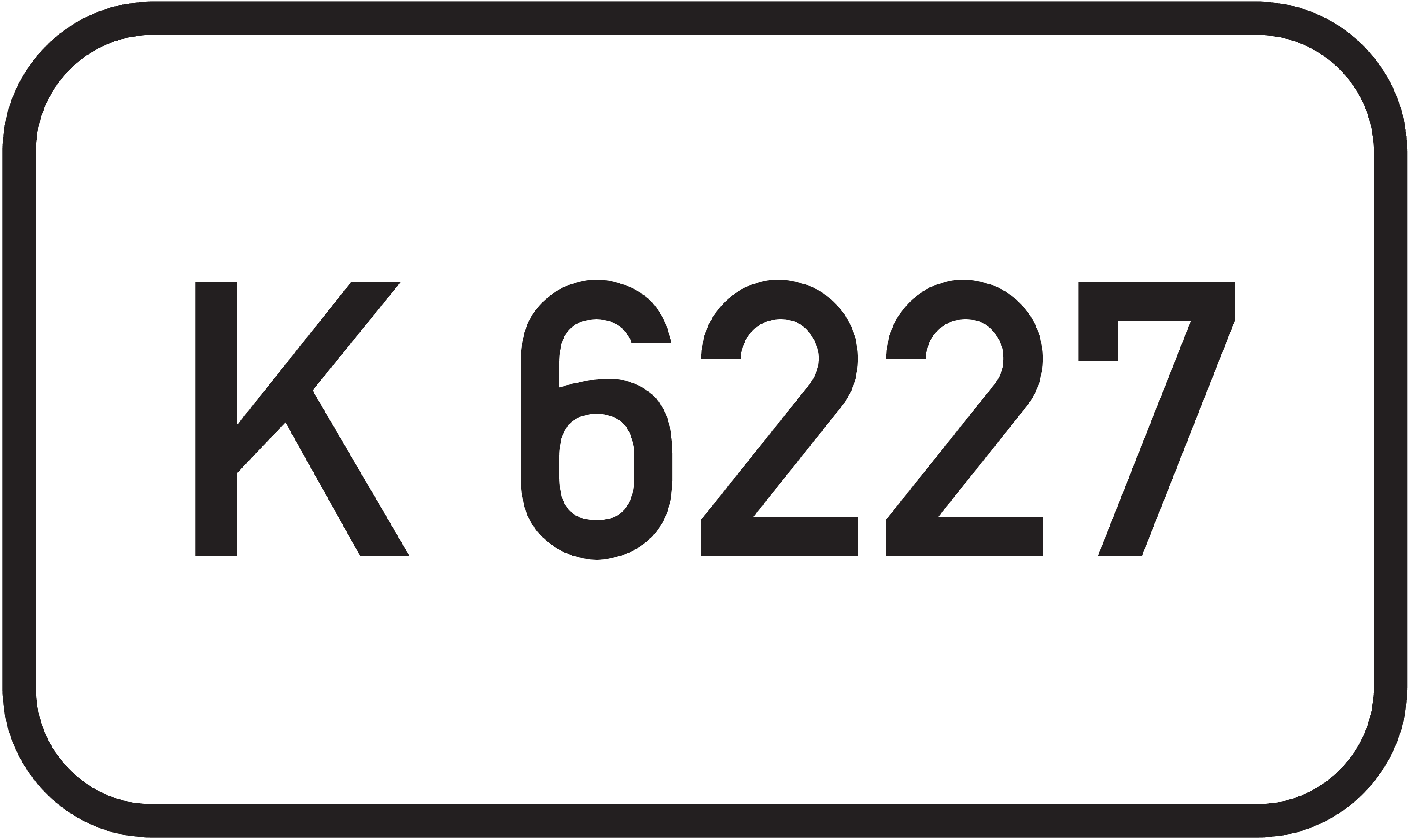 Straßenschild Kreisstraße K 6227