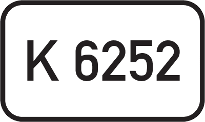 Straßenschild Kreisstraße K 6252