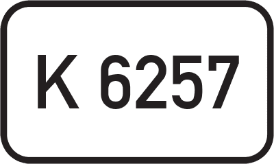 Straßenschild Kreisstraße K 6257