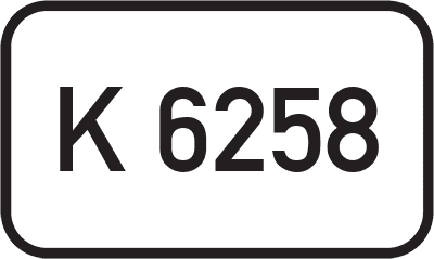 Straßenschild Kreisstraße K 6258