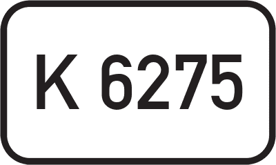 Straßenschild Kreisstraße K 6275