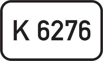 Straßenschild Kreisstraße K 6276
