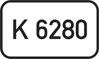 Straßenschild Kreisstraße K 6280