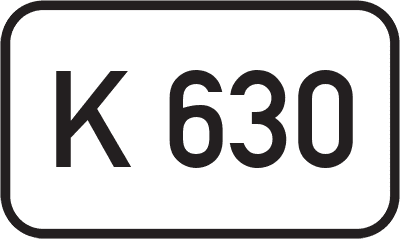 Straßenschild Kreisstraße K 630