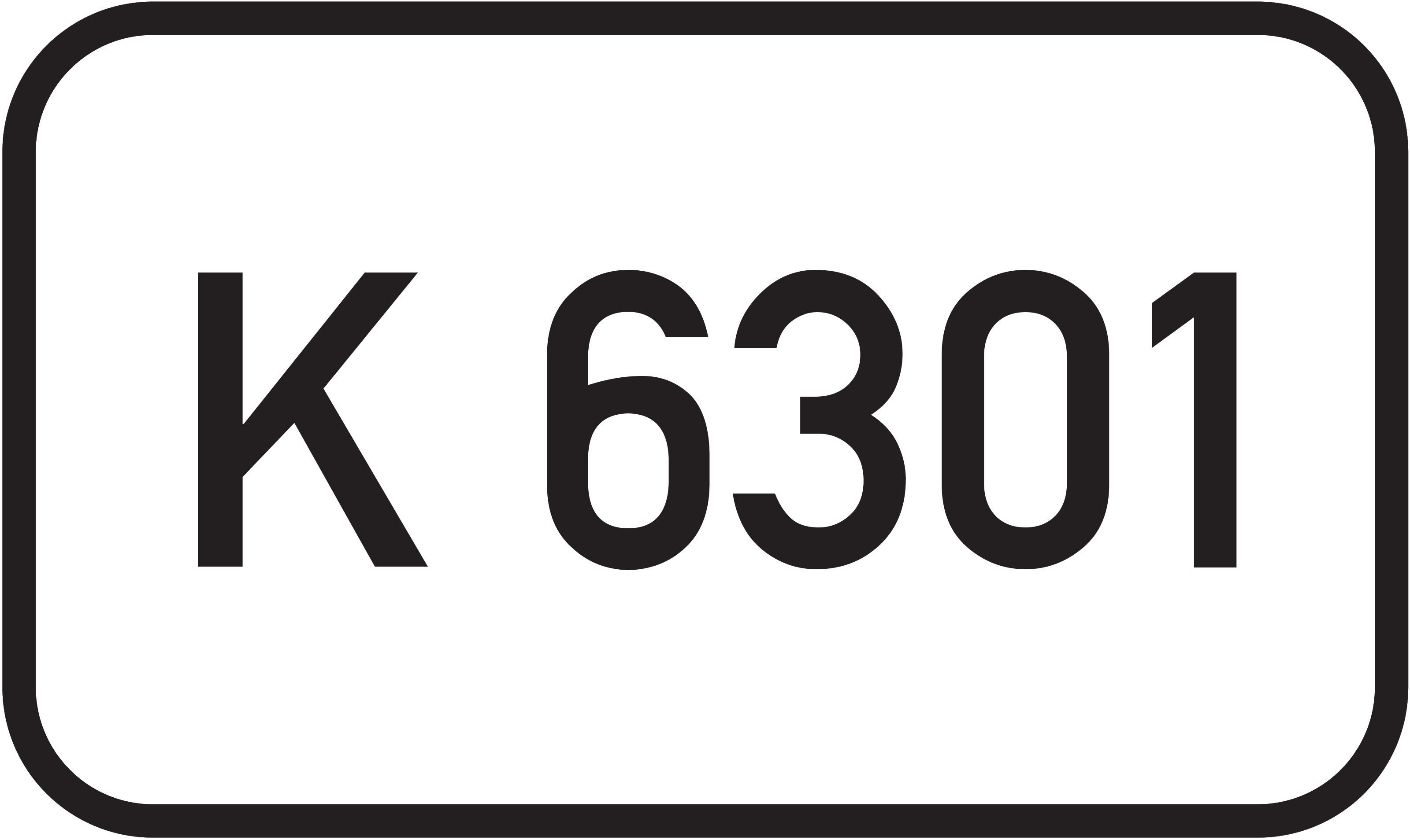 Straßenschild Kreisstraße K 6301