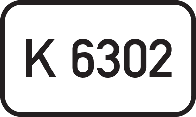 Straßenschild Kreisstraße K 6302