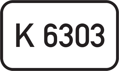 Straßenschild Kreisstraße K 6303