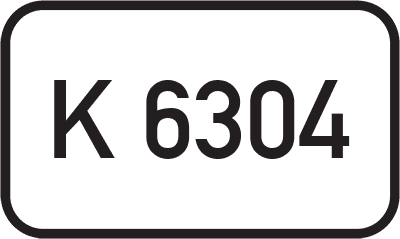 Straßenschild Kreisstraße K 6304