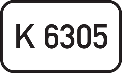 Straßenschild Kreisstraße K 6305