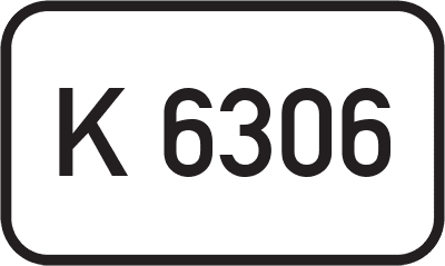 Straßenschild Kreisstraße K 6306