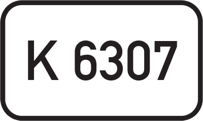 Straßenschild Kreisstraße K 6307