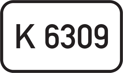Straßenschild Kreisstraße K 6309