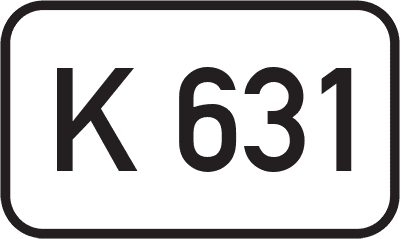 Straßenschild Kreisstraße K 631