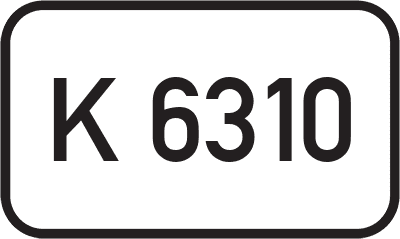 Straßenschild Kreisstraße K 6310