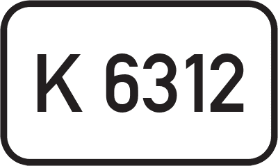 Straßenschild Kreisstraße K 6312