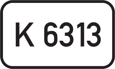 Straßenschild Kreisstraße K 6313