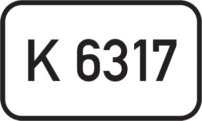 Straßenschild Kreisstraße K 6317