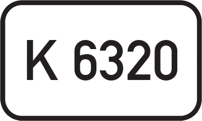 Straßenschild Kreisstraße K 6320