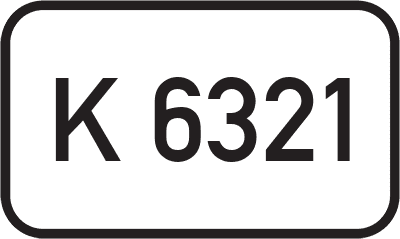 Straßenschild Kreisstraße K 6321