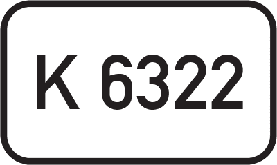 Straßenschild Kreisstraße K 6322