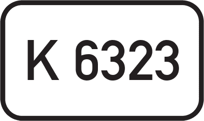 Straßenschild Kreisstraße K 6323