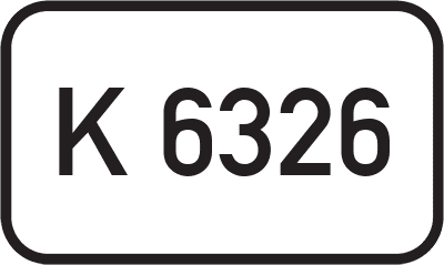 Straßenschild Kreisstraße K 6326