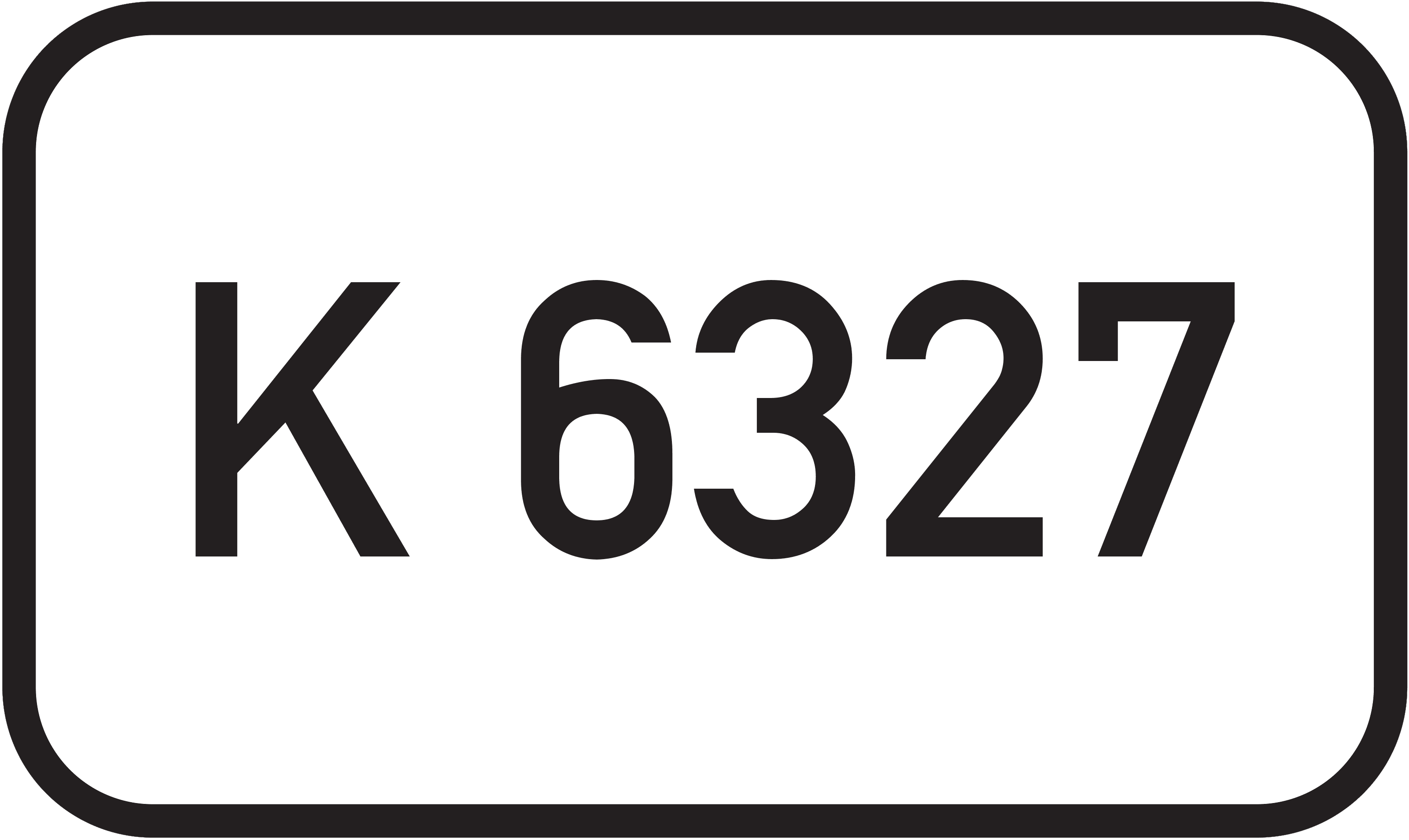 Straßenschild Kreisstraße K 6327