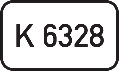 Straßenschild Kreisstraße K 6328