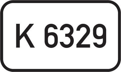 Straßenschild Kreisstraße K 6329