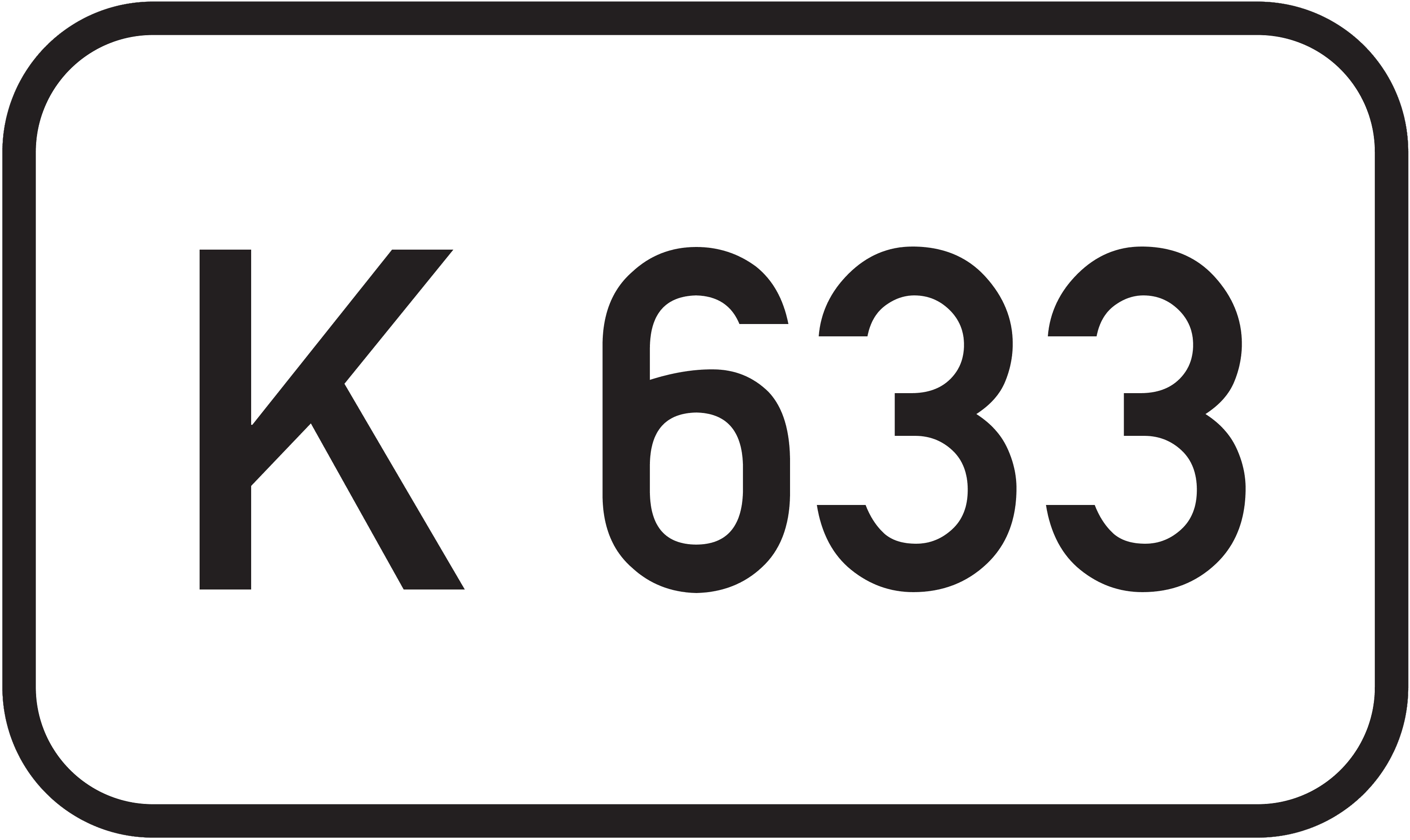 Straßenschild Kreisstraße K 633