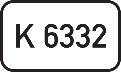 Straßenschild Kreisstraße K 6332