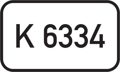 Straßenschild Kreisstraße K 6334