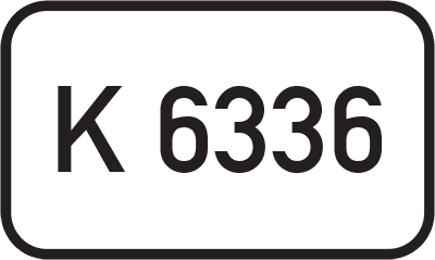 Straßenschild Kreisstraße K 6336