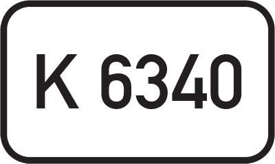 Straßenschild Kreisstraße K 6340