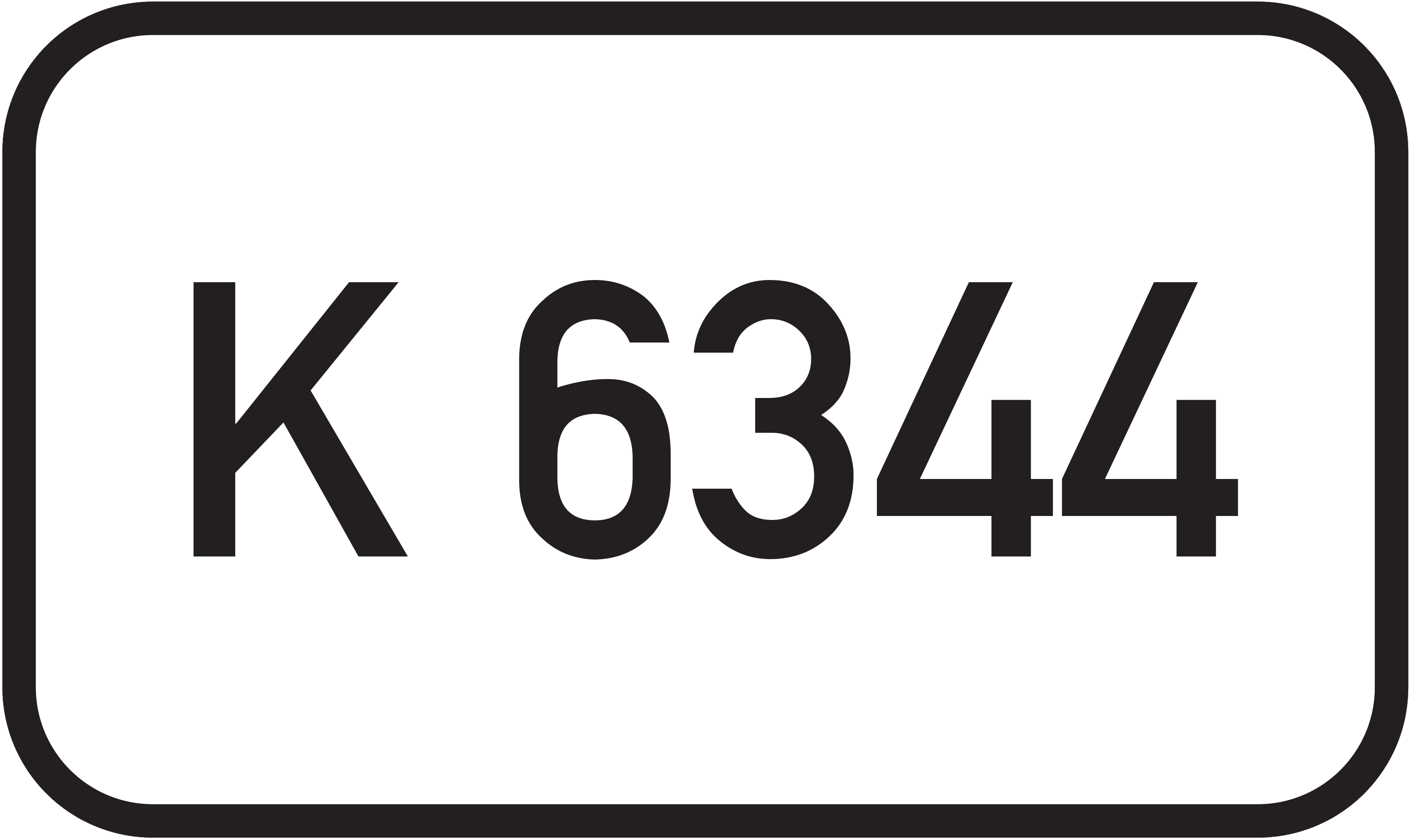 Straßenschild Kreisstraße K 6344