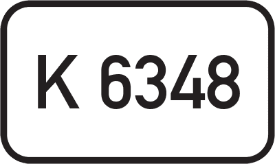 Straßenschild Kreisstraße K 6348