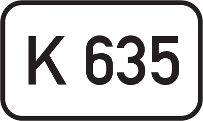 Straßenschild Kreisstraße K 635