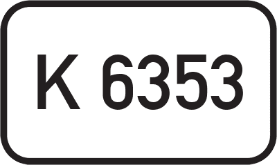 Straßenschild Kreisstraße K 6353