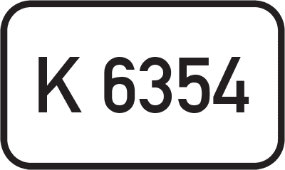 Straßenschild Kreisstraße K 6354