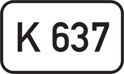 Straßenschild Kreisstraße K 637