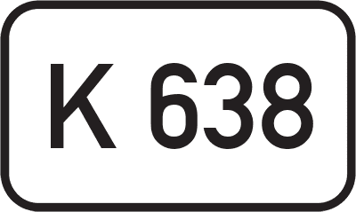 Straßenschild Kreisstraße K 638