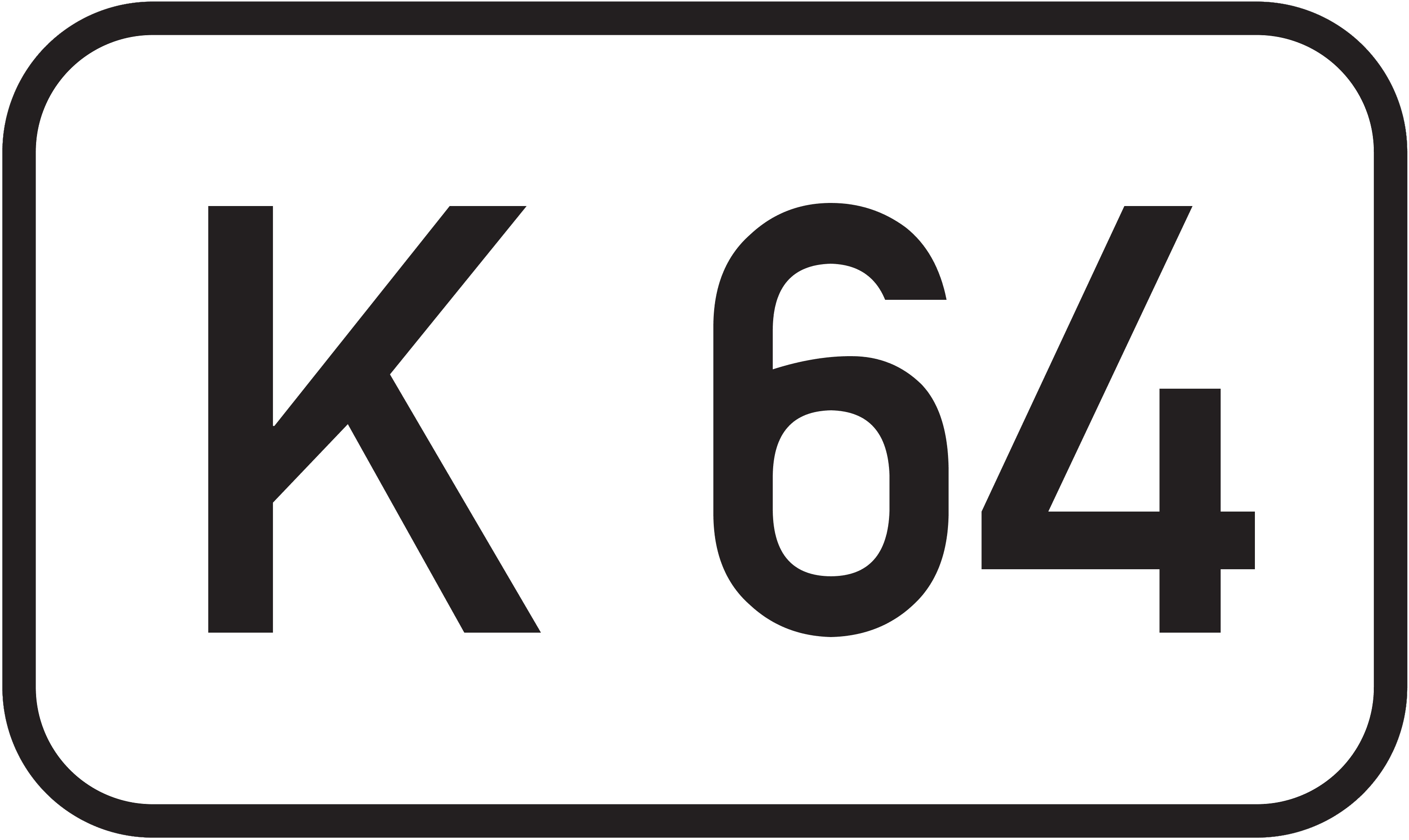 Straßenschild Kreisstraße K 64