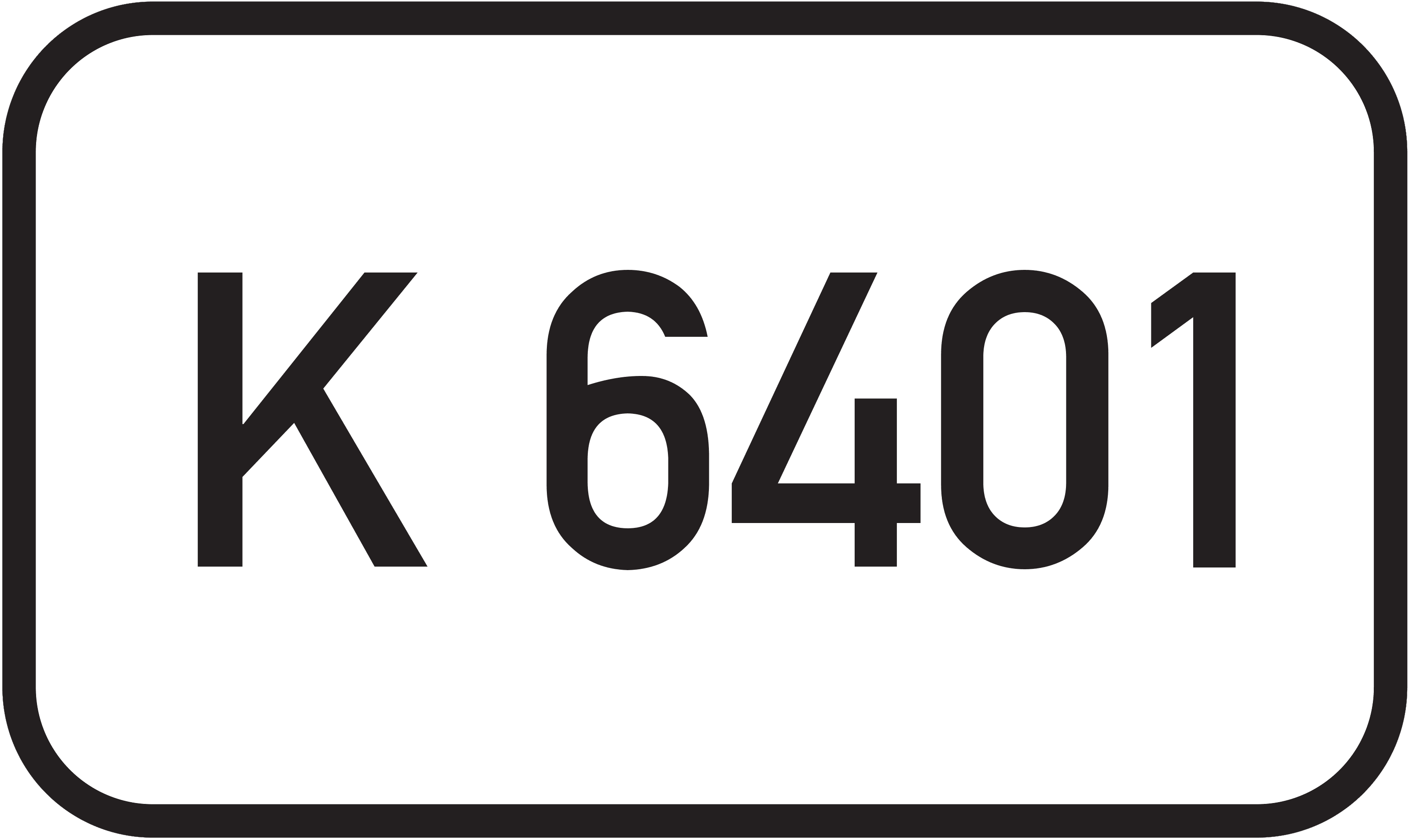 Straßenschild Kreisstraße K 6401