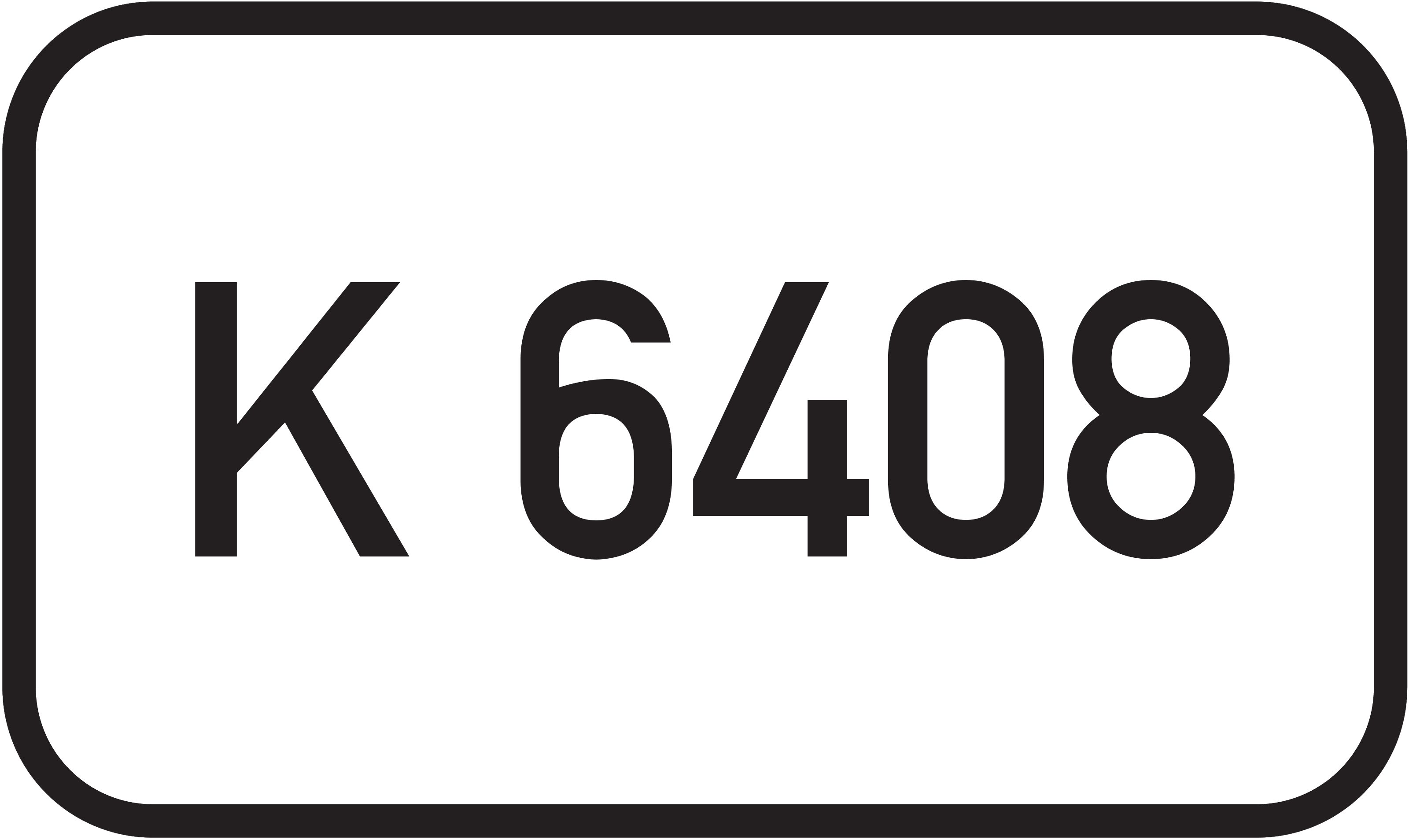 Straßenschild Kreisstraße K 6408