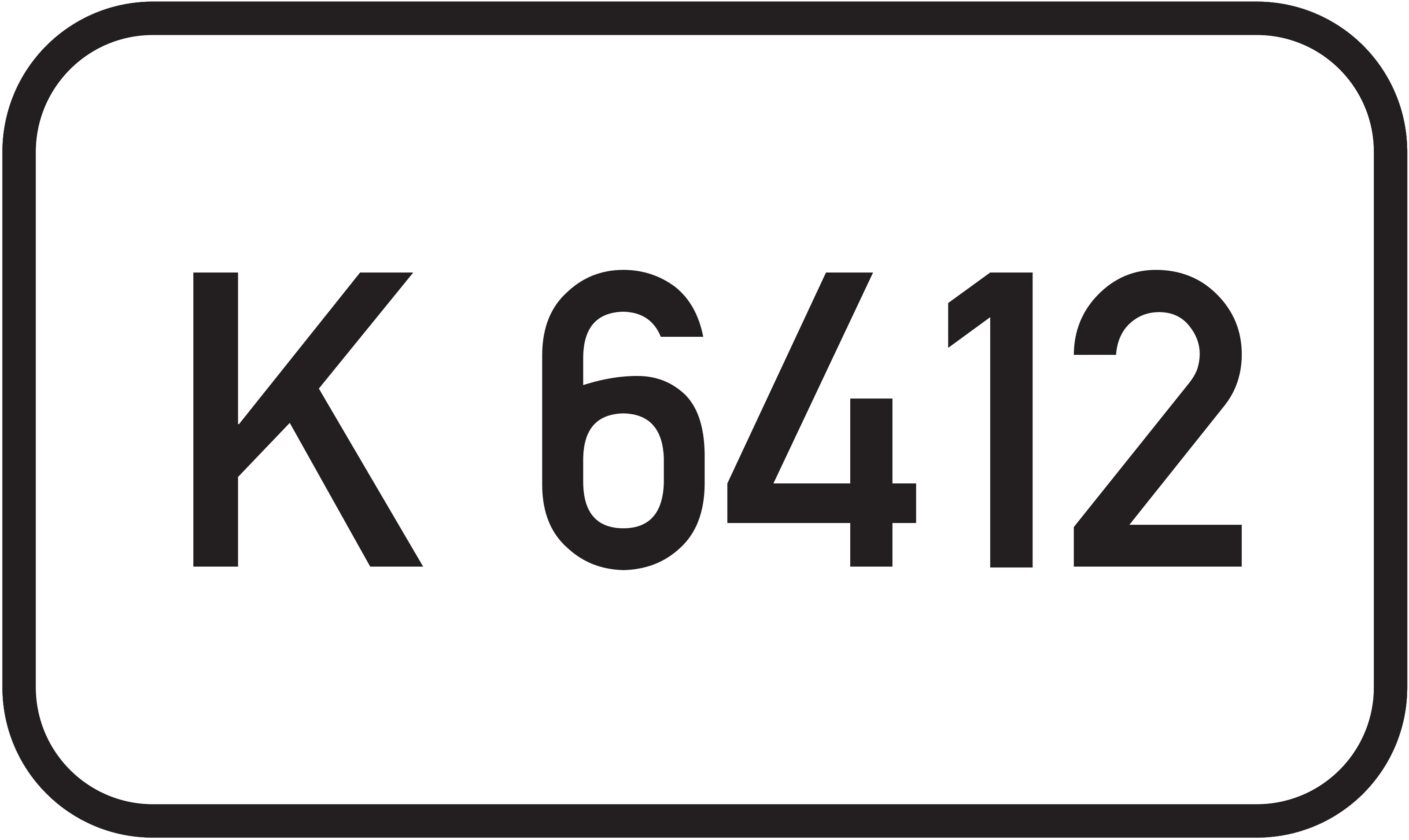 Straßenschild Kreisstraße K 6412