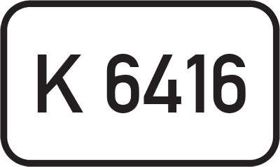 Straßenschild Kreisstraße K 6416