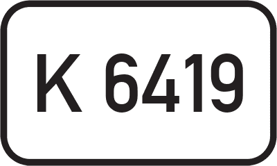 Straßenschild Kreisstraße K 6419